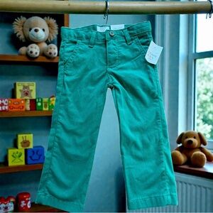 NWT CROWN & IVY KIDS Boys Sz 2T Adjustable Waist Green Pants